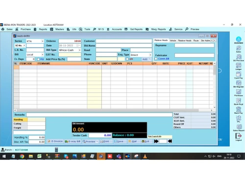 invaccs erp sales entry