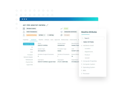 motadata assets software-attributes