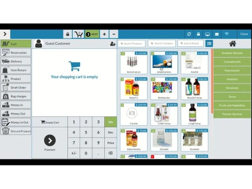 Acespritech Pharmacy POS-cart
