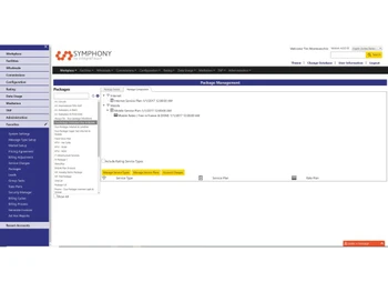 Symphony CRM package management