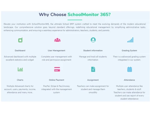 schoolmonitor365 features