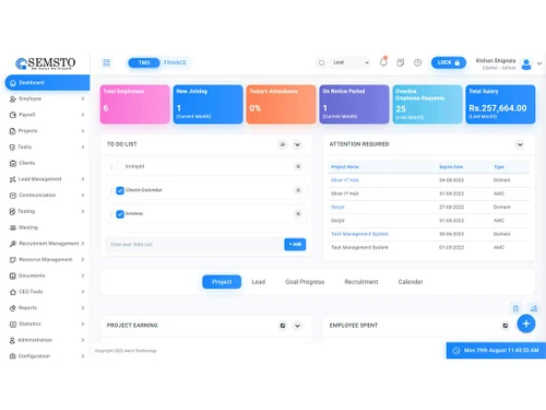 semsto dashboard