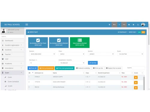 myskoolerp dashboard