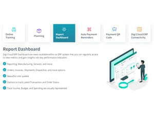 DigiUdyog Cloud ERP Report dashboard