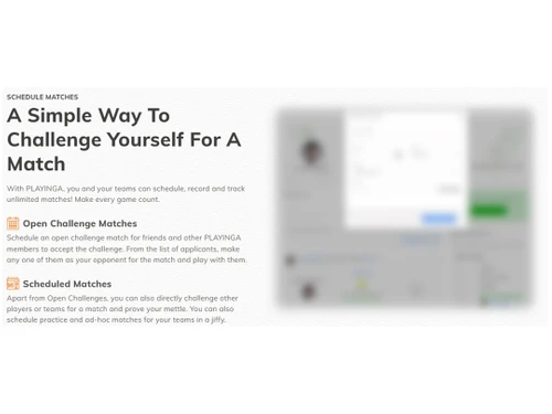 playinga match scheduling