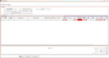 Ethics Pharmacy POS purchase order