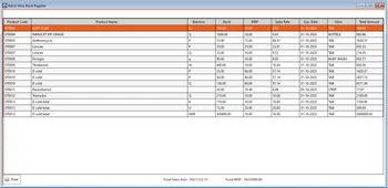 Ethics Pharmacy POS stock register