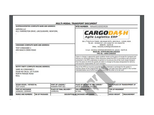 cargodash consignee