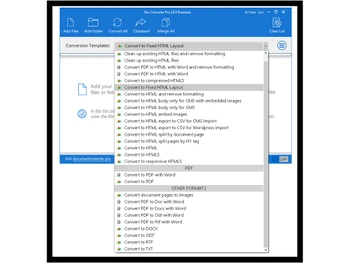 DOCCONVERTER Pro multi format support