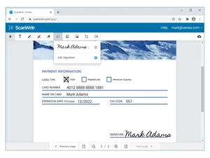 scanwritr document editing