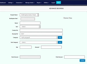 DevaKaryam advance booking software