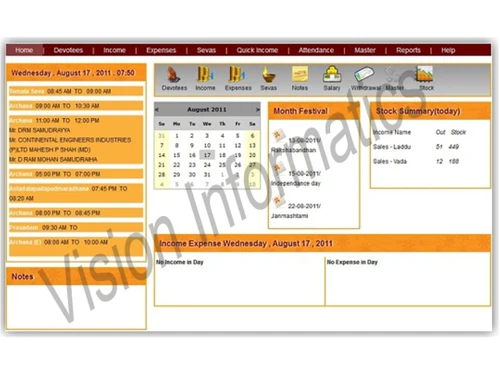 Vision Informatics Temple Software Deshbrd