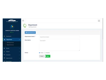 namisite hospital management software department management