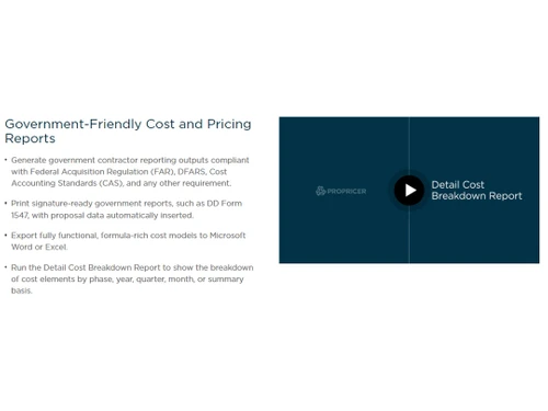 propricer govt friendly cost