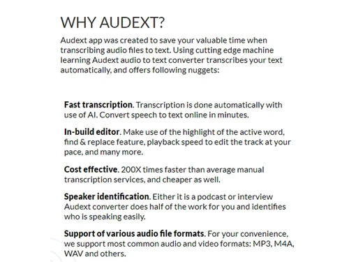 audext features