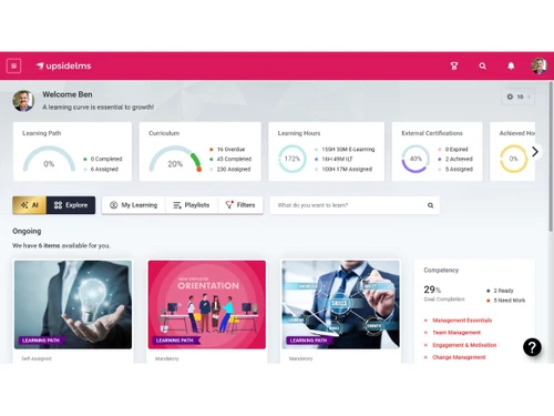 upsidelms software-homepage