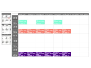 fitness manager calendar management