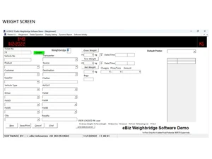 Ebiz Weighbridge Software weight screen