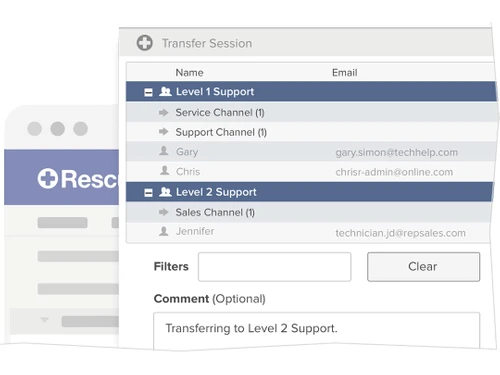 rescue transfer session