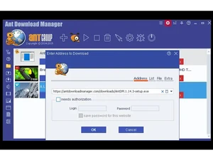 ant download manager dashboard