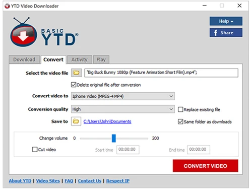 ytd video download convert