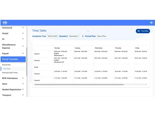 Edubricz timetable