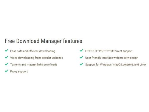 free download manager features