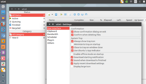 ugetdm user interface