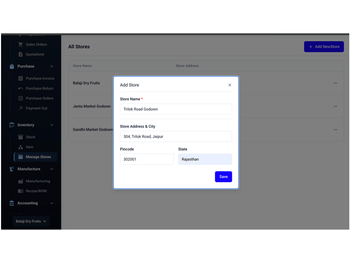 Stock Register-store