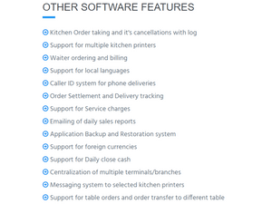 Billbox POS-other features