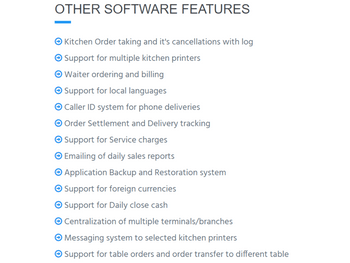 Billbox POS-other features