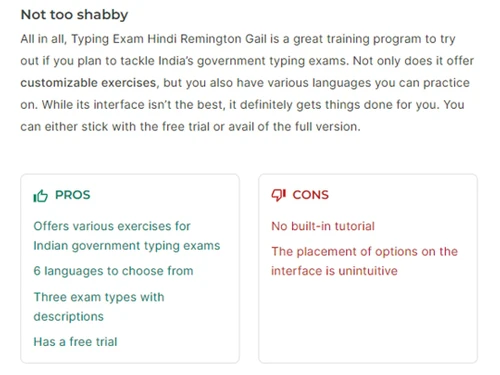 remington gail typing software pros and cons