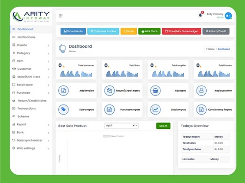 arityinfoway dashboard