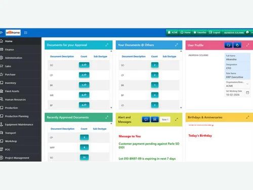 ebizframe ERP documents