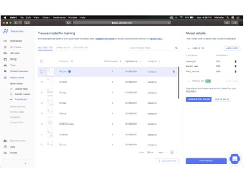 nanonets ocr training