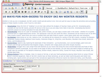 Savvy Content Manager