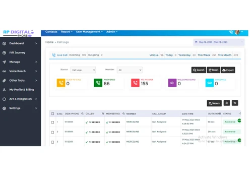 RP DigitalPhone IVR logs