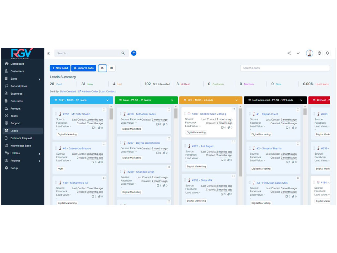 Ruling growth CRM Software lead summary