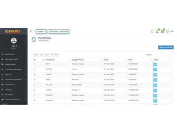 erm5 restaurant purchase management