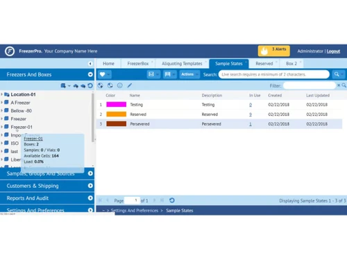 freezerpro-sample stats
