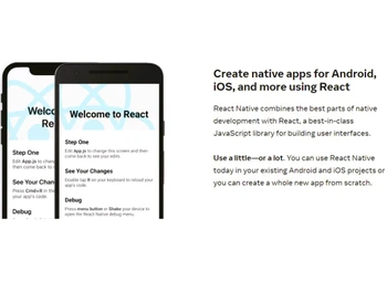 React Native Create apps for Android, ios, and more using react