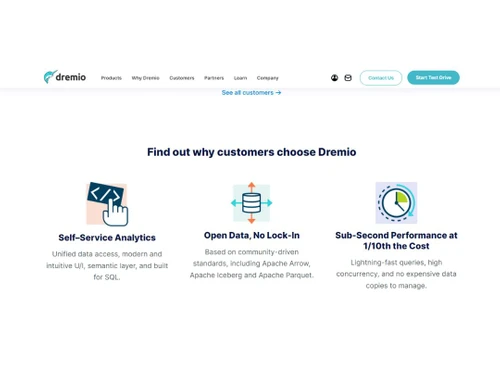 dremio-Reasons to choose.