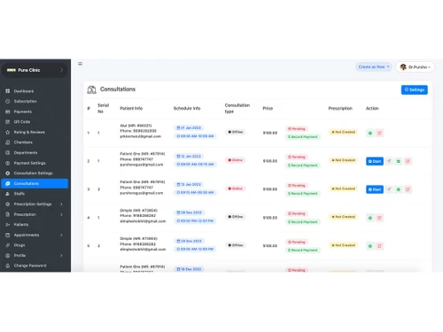 klynik dashboard