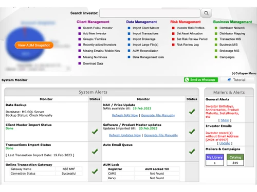 arm fintech financial advisor dashboard