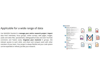 Maxqda Applicable for a wide range of data