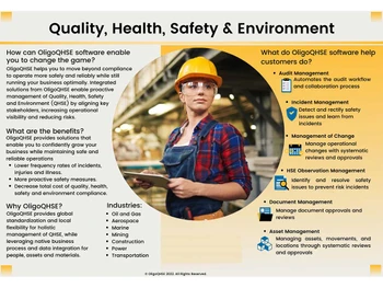 oligoqhse quality management