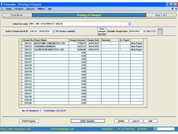 ChequeMan print mode