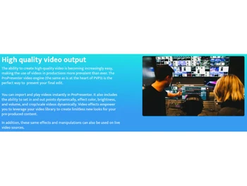ProPresenter high quality video output