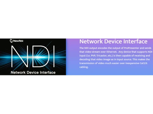 ProPresenter network device interface