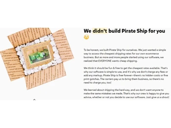 Pirate ship realized that everyone wants cheap shipping